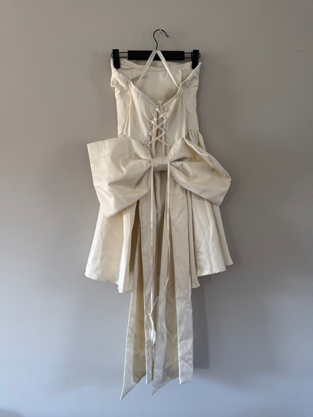 Strapless Cream Cocktail Dress - Picture 5 of 8